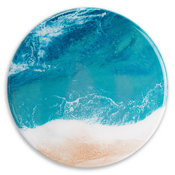 4pcs Ceramic Resin Coasters (Caribbean Blue)