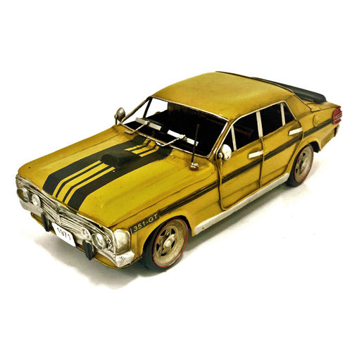 Ford XY GT Metal Car Model 30cm (Yellow and Black)