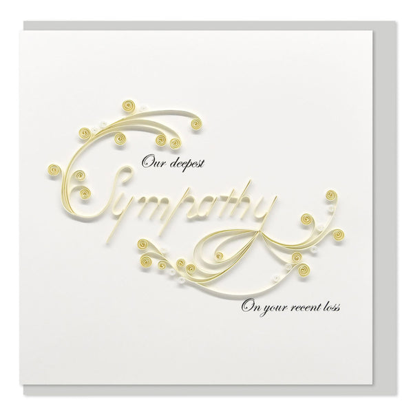 Quilled Deepest Sympathy Greeting Card (15x15cm)