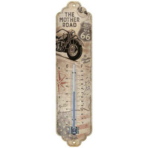 Nostalgic-Art Route 66 Bike Map Thermometer