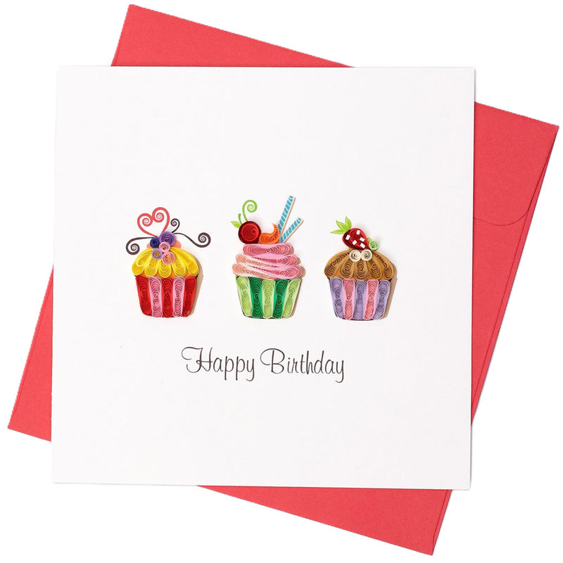 Happy Birthday Quilled Greeting Card