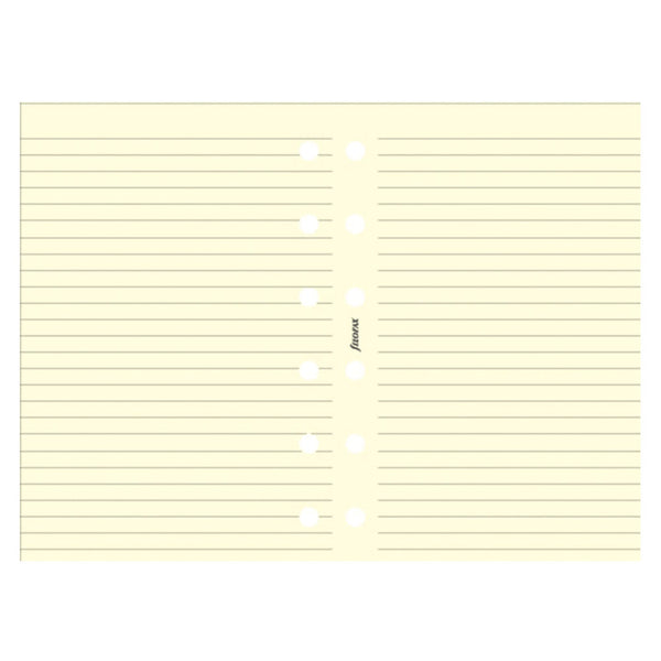 Filofax Pocket Ruled Notepaper Refill 20pk (Cotton Cream)