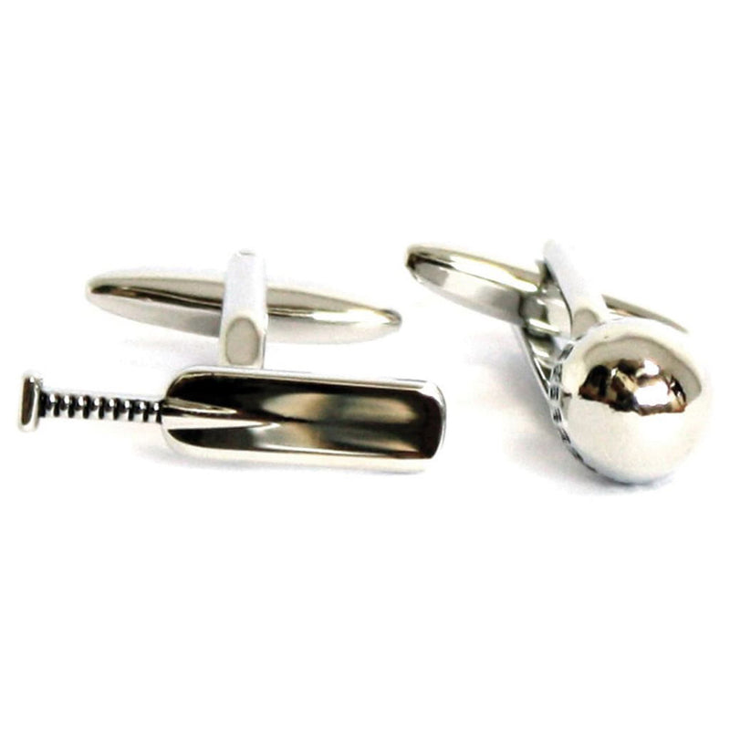 Cricket Bat Button Cufflinks