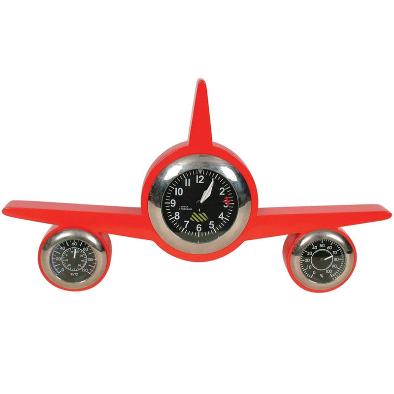 Retro Plane Weather Clock