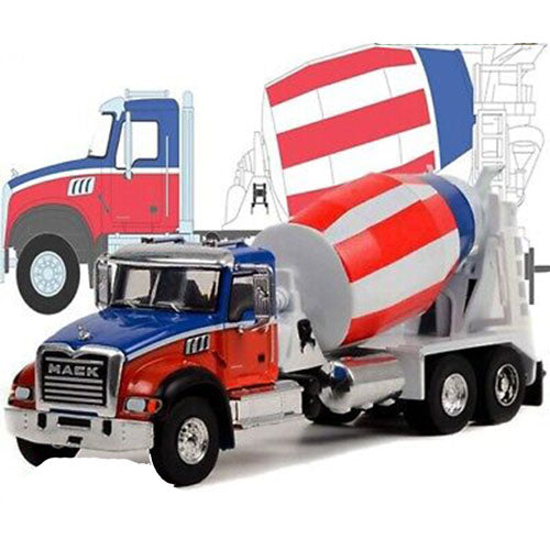 2019 Mack Granite Cement Mixer Truck 1:64 Scale