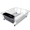 D.Line Large Dish Drainer Chrome/PVC with Caddy