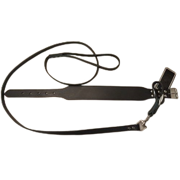 Leather Greyhound Lined Collar and Lead Set (Black)