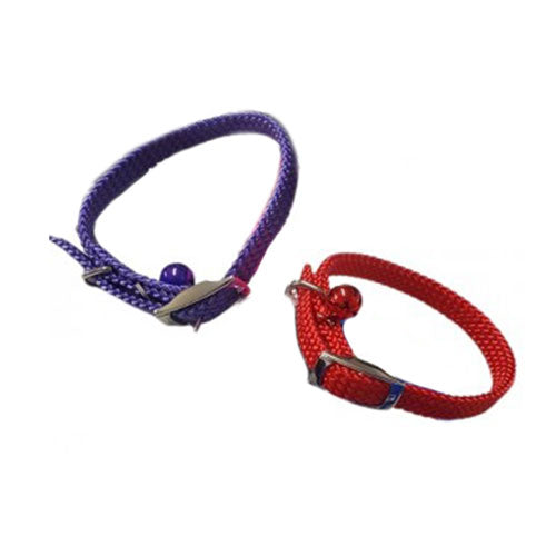 Braided Puppy Collar with Bell 30cm