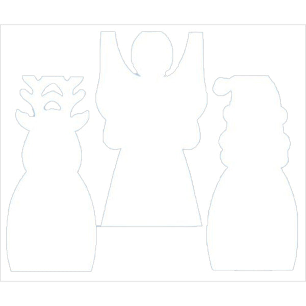 Cardboard Standing Christmas Characters 12pk