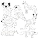 ColourMe Cardboard Australian Animals 21pk