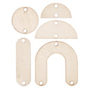 Wooden Earring Drop Pieces 90pcs