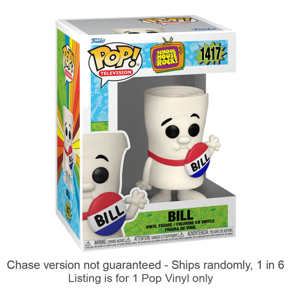 Schoolhouse Rock Bill Pop! Vinyl Chase Ships 1 in 6