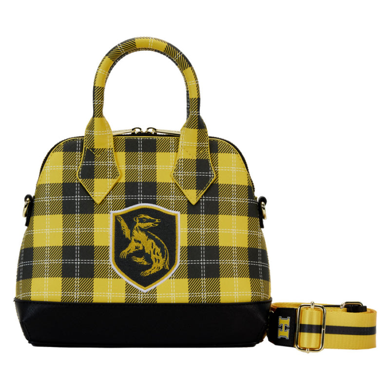 Hogwarts House Patch Varsity Plaid Crossbody Bolse