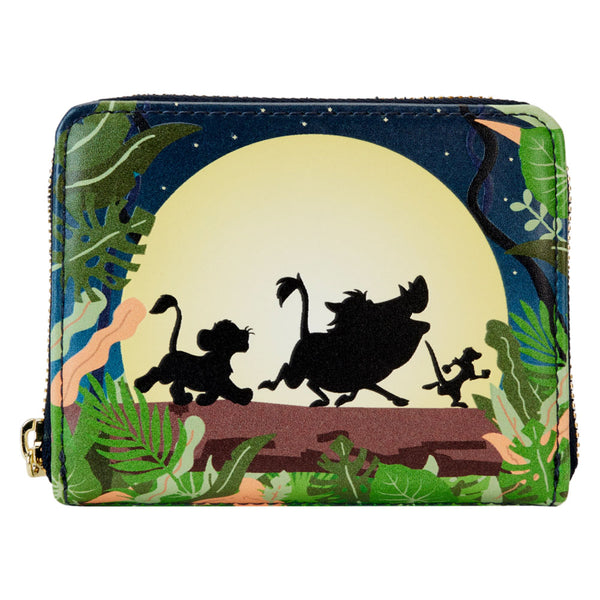 Lion King 30th Anniv Hakuna Matata Silhouette Zip Wallet