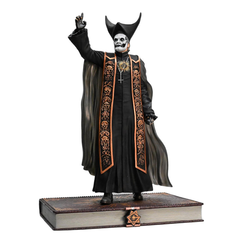 Ghost Papa Emeritus in Black Robes Rock Iconz Statue