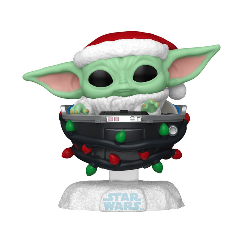 Star Wars: The Mandolorian Grogu Pram Holiday Pop! Vinyl