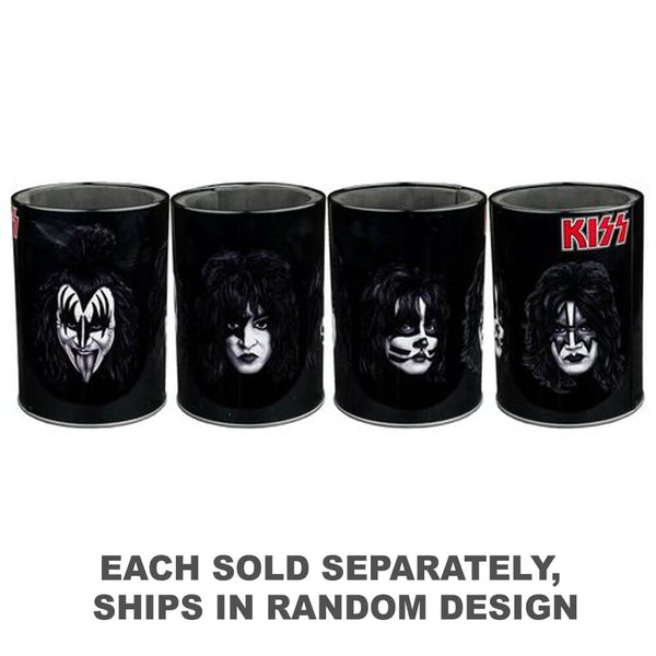  Enfriador de latas de metal con caras de Kiss Band