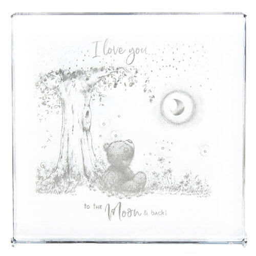 Me to You Moon & Back Candle and Glass Plaque Set