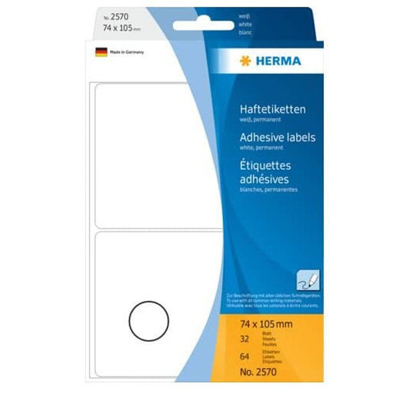 Herma Multi-Purpose Adhesive Labels White