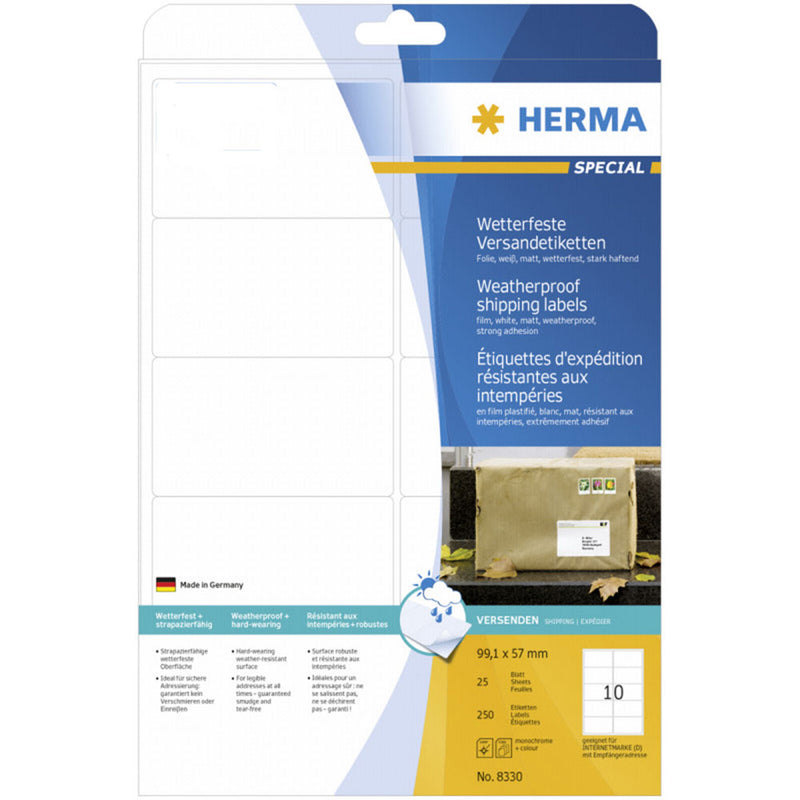 Herma Weatherproof Shipping Labels A4 (White)