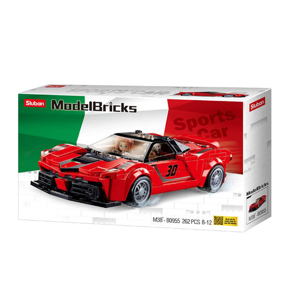 Sluban Italian Super Car Building Blocks (Red)