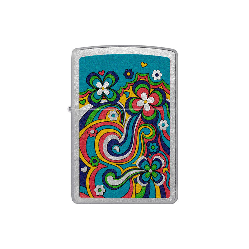  Encendedor Zippo Flower Power Design resistente al viento