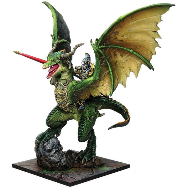 Kings of War Elf Lord on Drakon Miniature