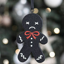 Black Gingerdead Man Hanging Ornament
