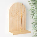 Natural Mystical Hands Wooden Incense Holder Shelf