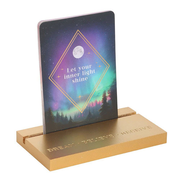 Ethereal Affirmation Cards with Wooden Stand (Set of 10)