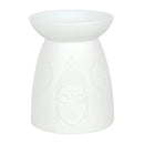 White Ceramic Buddha Face Oil Burner