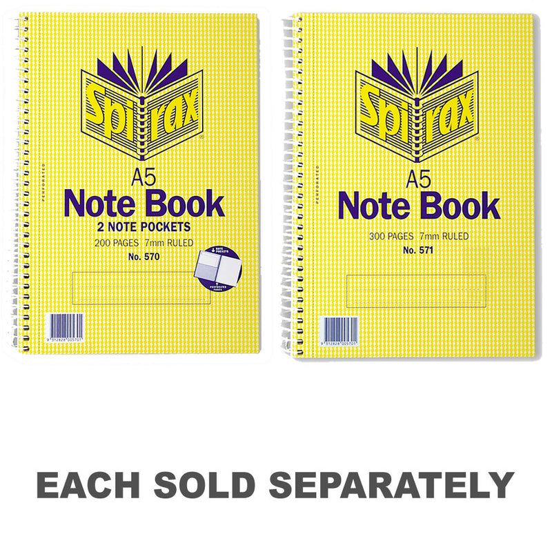 Spirax Side Opening A5 Notebook (Pack of 5)