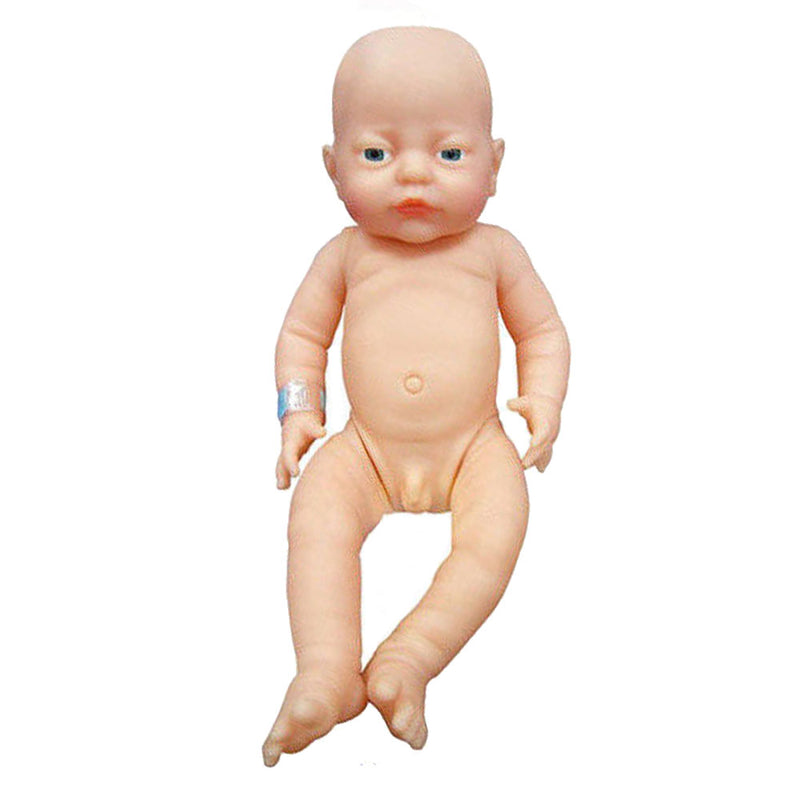 Boneca caucasiana recém -nascida com fralda de 41cm