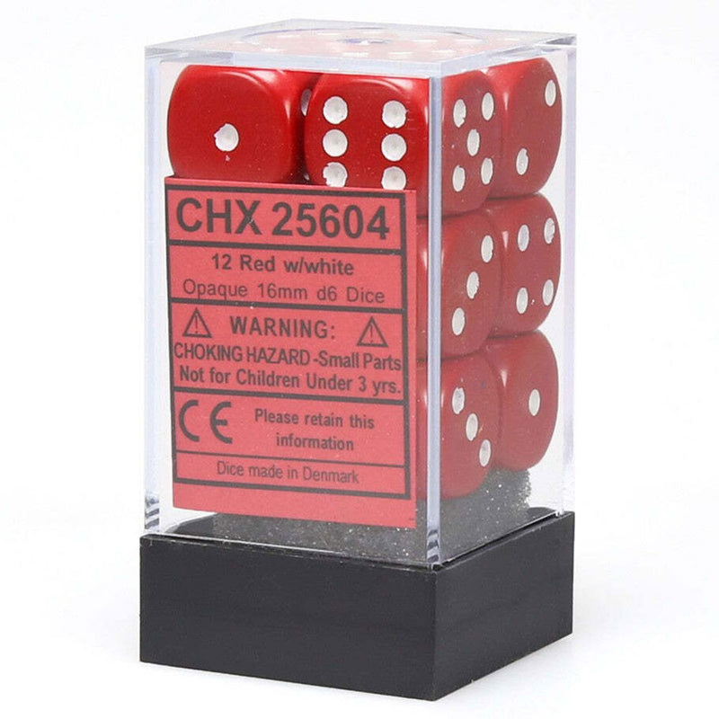 Chessex 16mm D6 Bloco de dados opacos