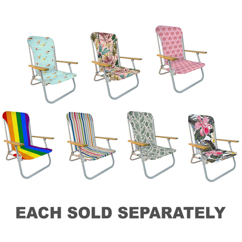 Beach Chair with Wooden Arms (74x68x60cm)