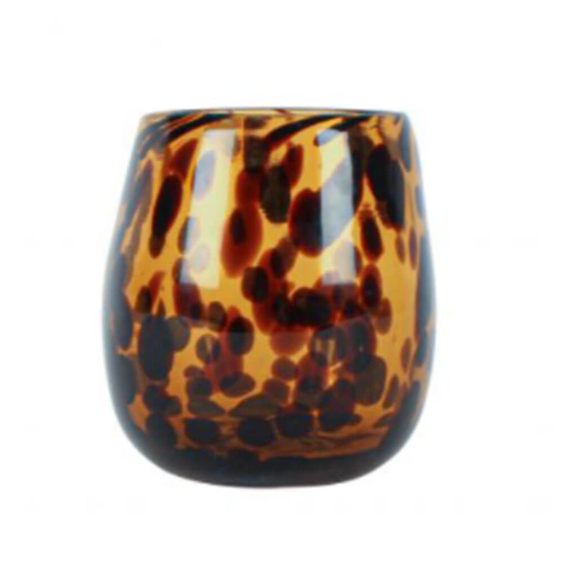 Easton Amber Leopard Print Vaso