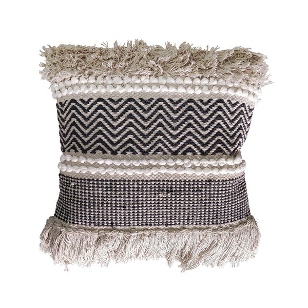 Ziggy Fringe and Shag Cushion with Fill (45x45cm)