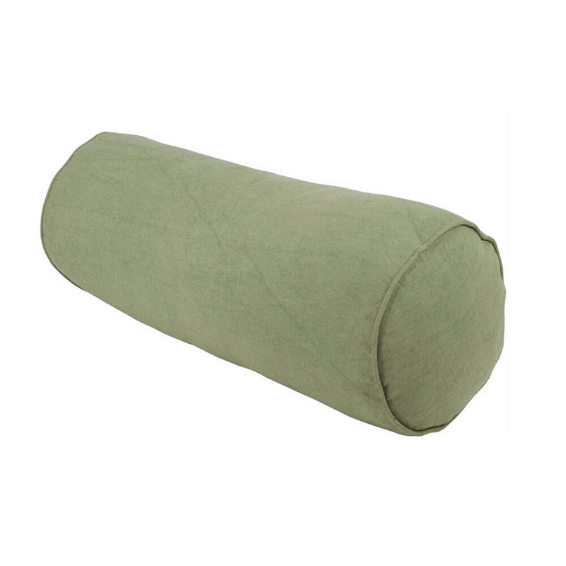 Algodão Ciclinder Cushion com tubulação (50x30cm)