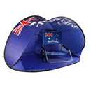 Sombro de sol de praia dobrável com saco (145x95x80cm)