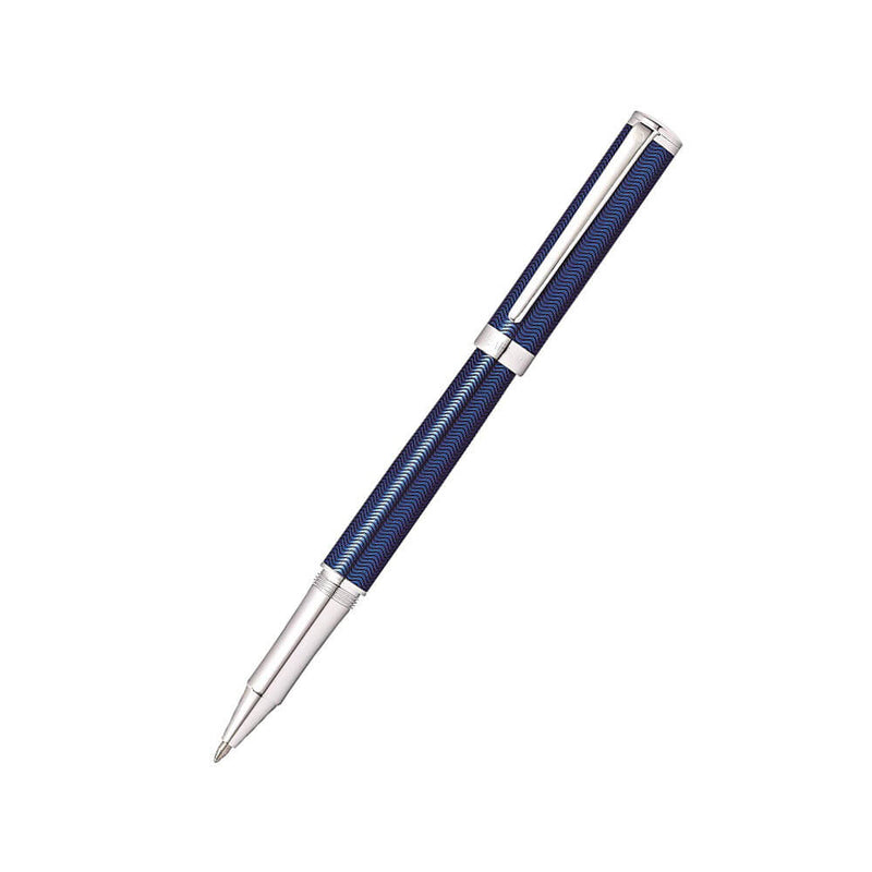  Bolígrafo con adornos cromados/lacado azul grabado Intensity