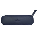 Bolsa de caneta fechada de zíper duplo de couro cruzado