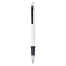 Sheaffer VFM White Lacquer e caneta de fonte preta