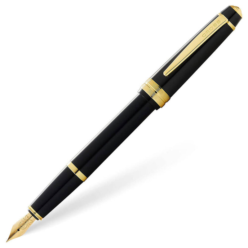  Pluma estilográfica Cross Bailey Light Gloss (negro y dorado)