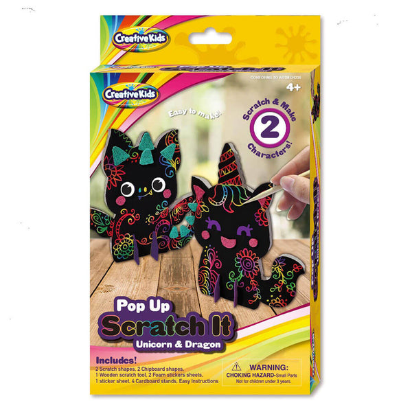 Pop Up Unicorn & Dragon Scratch It