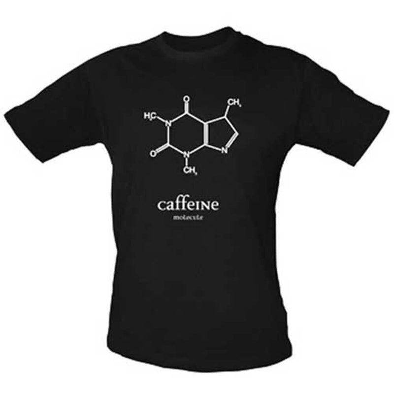 Camiseta da molécula de cafeína