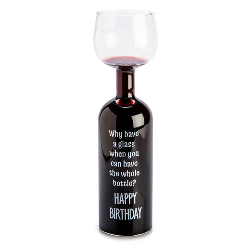 Feliz Aniversário Glass de Vinho Garrafa