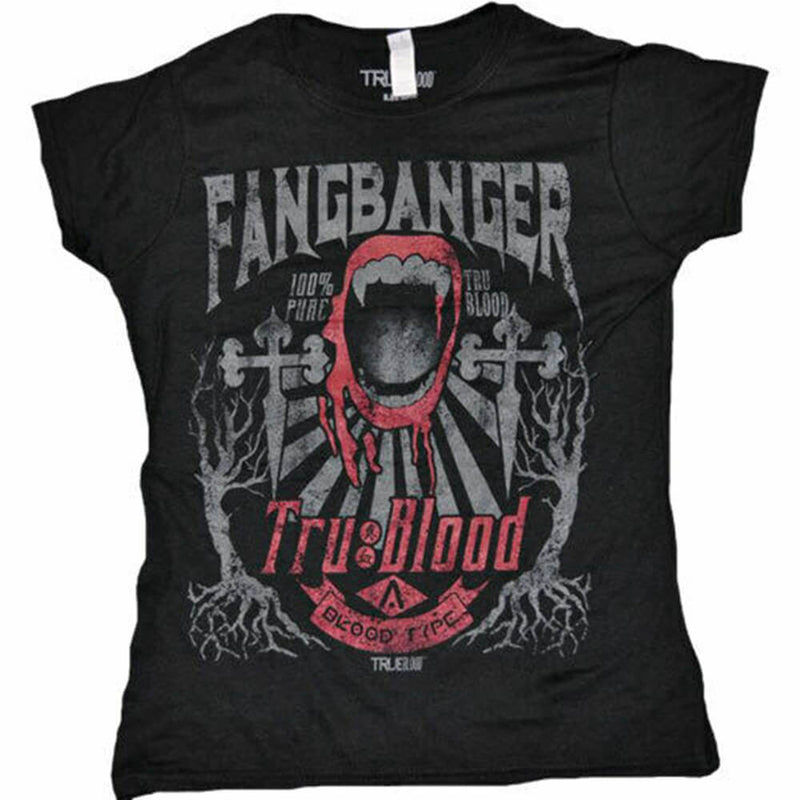 True Blood Fangbanger feminina camiseta