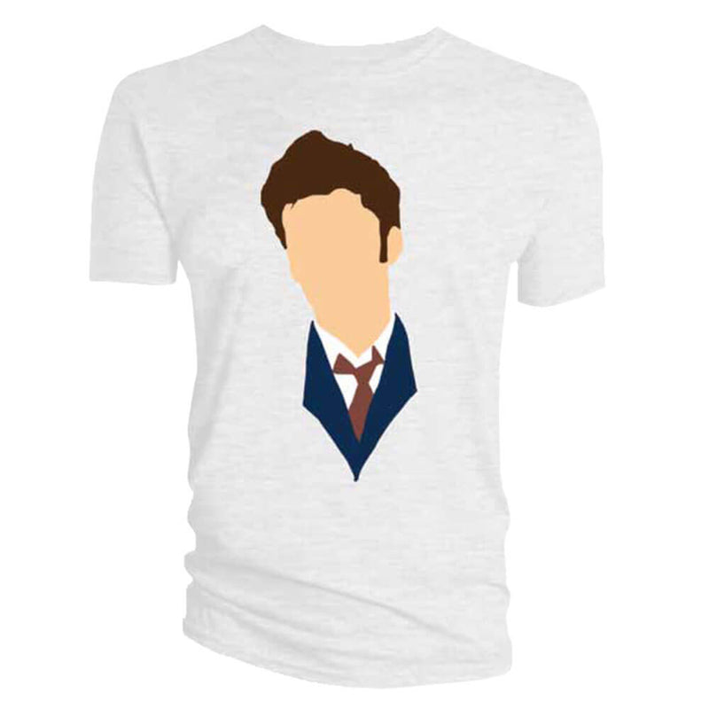  Camiseta con cabeza vectorial de Doctor Who David Tennant