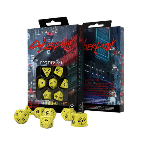 Q Workshop Cyberpunk Red Dice (Set of 7)