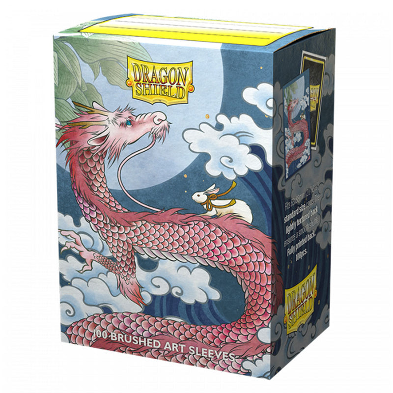 Caixa de mangas de arte escovadas de escudo de dragão